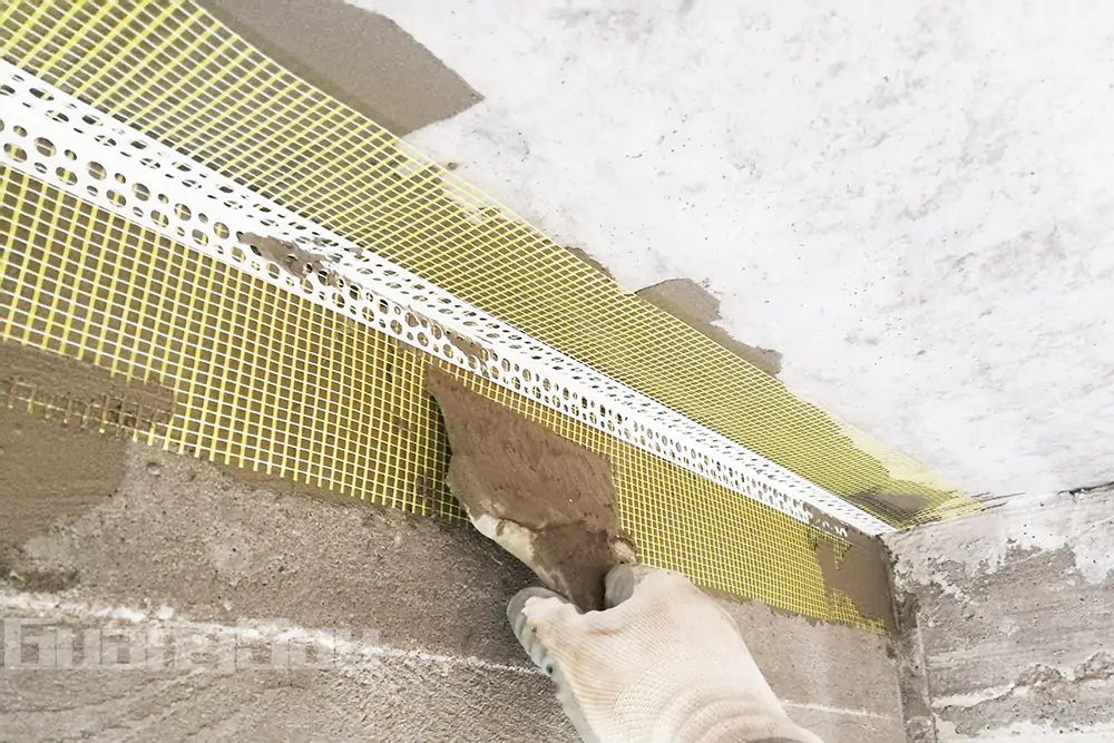 PVC corner bead with fiberglass mesh Corner bead with Fibreglass Mesh