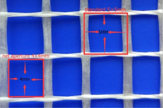 5×5mm and 4×4mm Hole Size Fiberglass Mesh